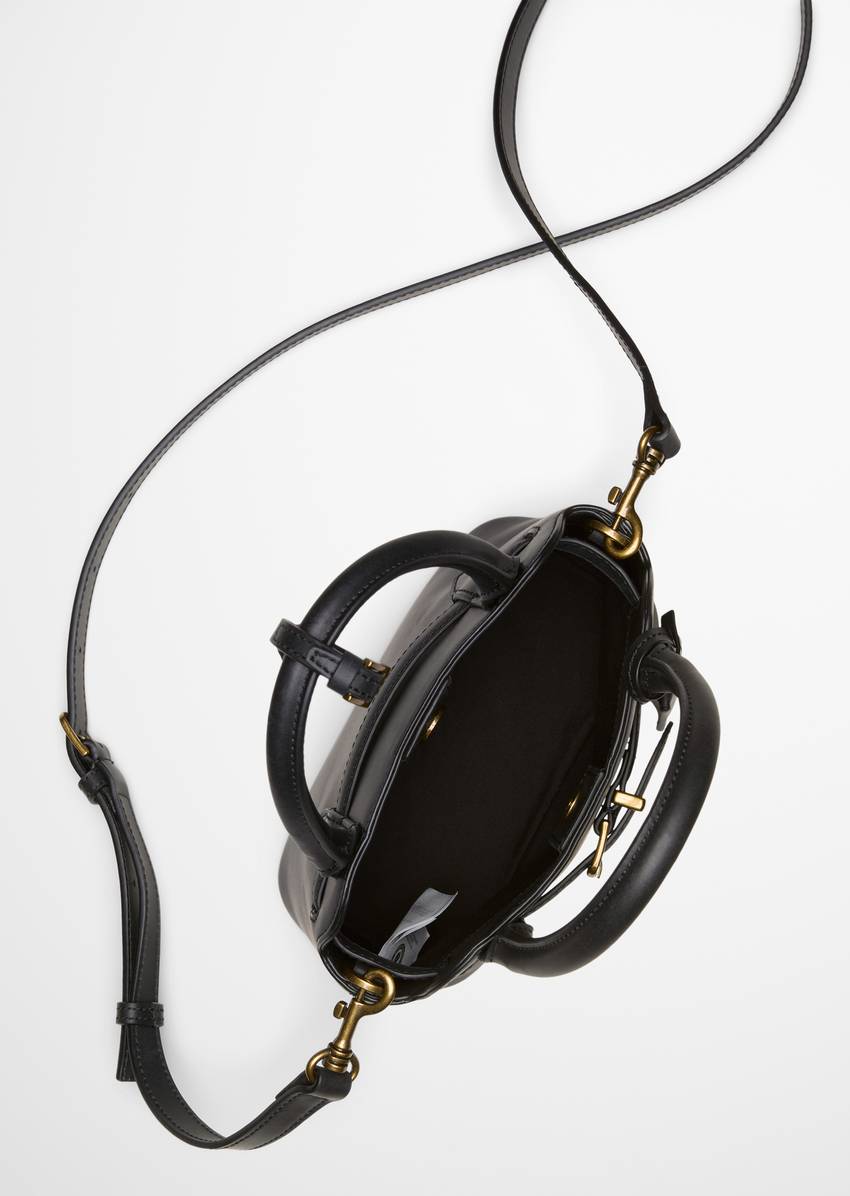 Crossbody bag small made from fine cowhide