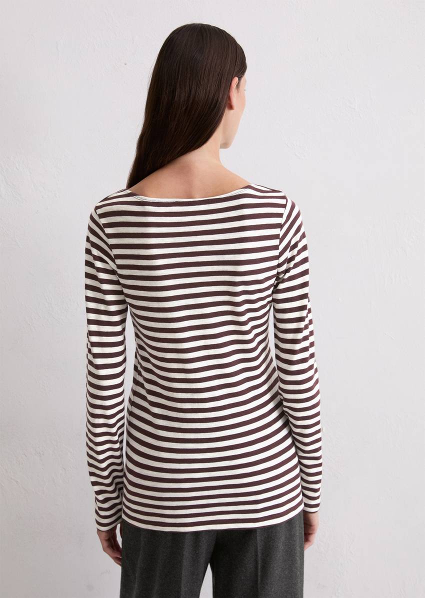 Striped longsleeve regular made from slub jersey