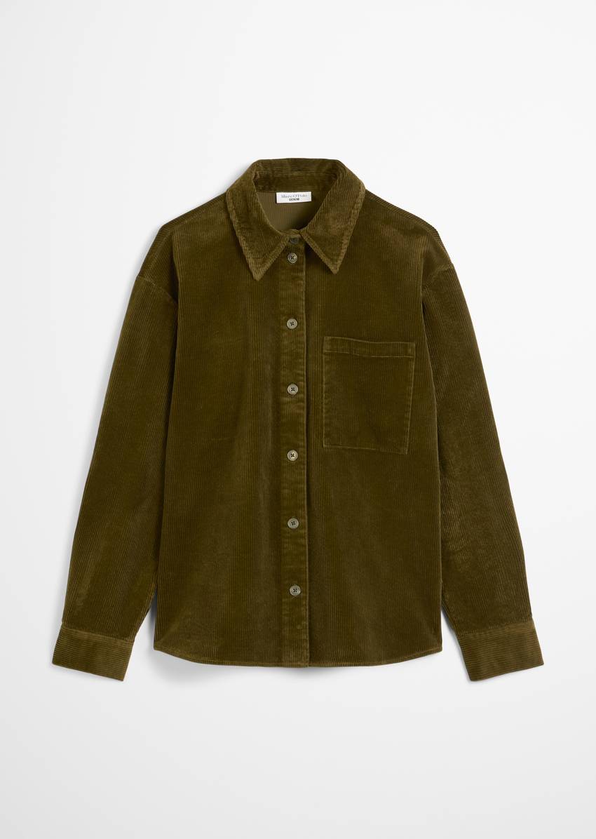 Relaxed blouse made from medium-weight corduroy stretch