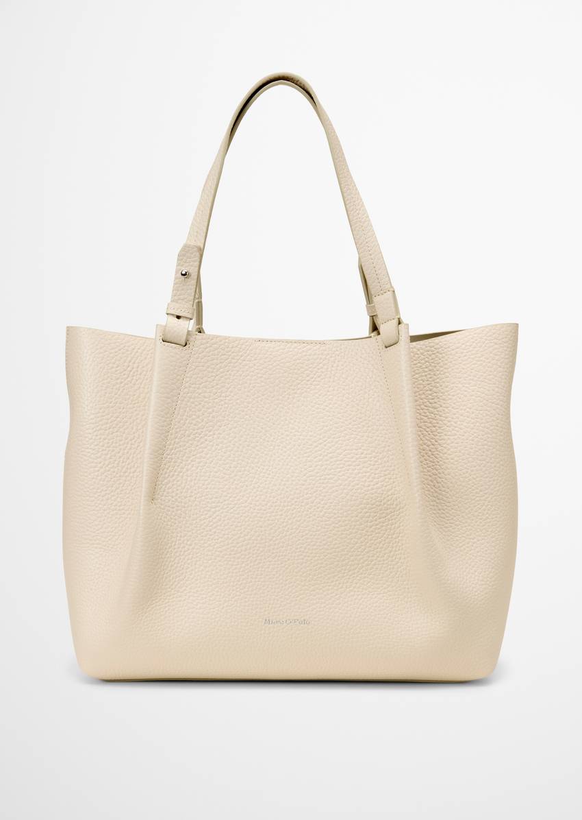 Shopper medium made from grained cowhide