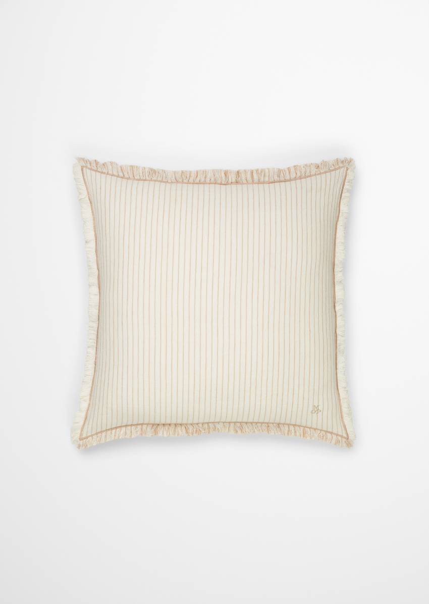 Decorative cushion model Fine Stripe made from organic cotton and linen