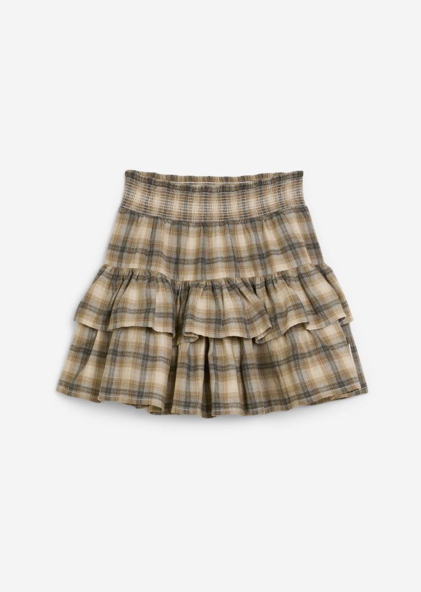 TEENS-GIRLS tiered skirt made from soft organic cotton flannel