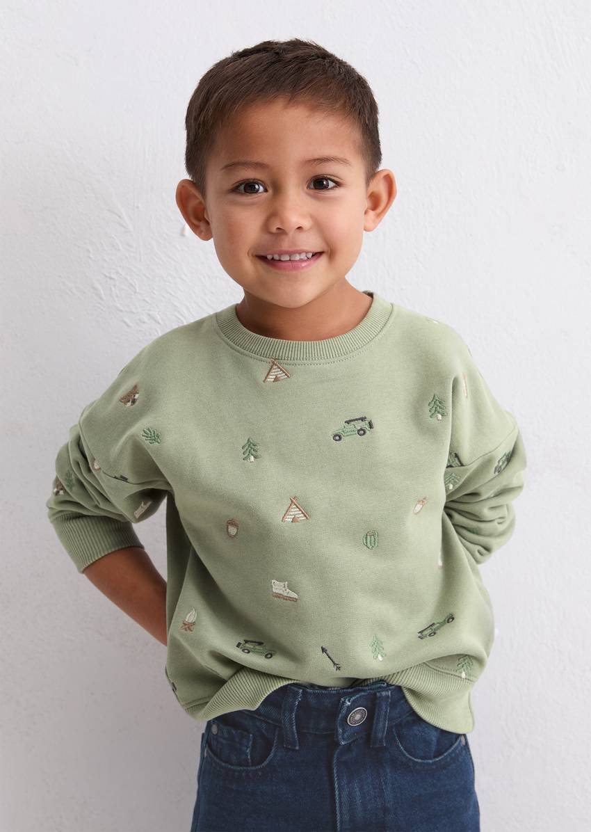KIDS-BOYS sweatshirt made from lightweight organic cotton sweat