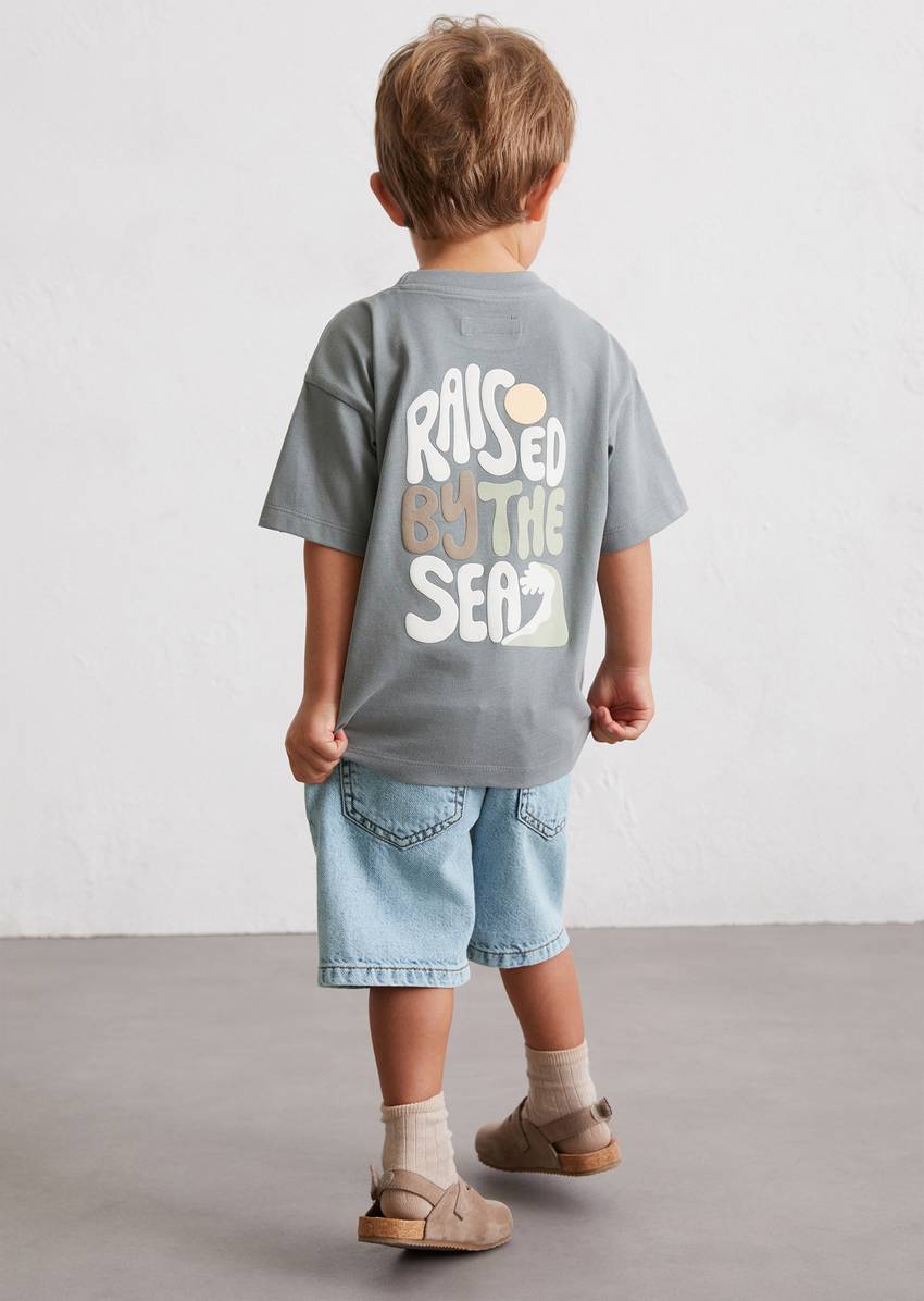 KIDS-BOYS denim shorts made from pure organic cotton