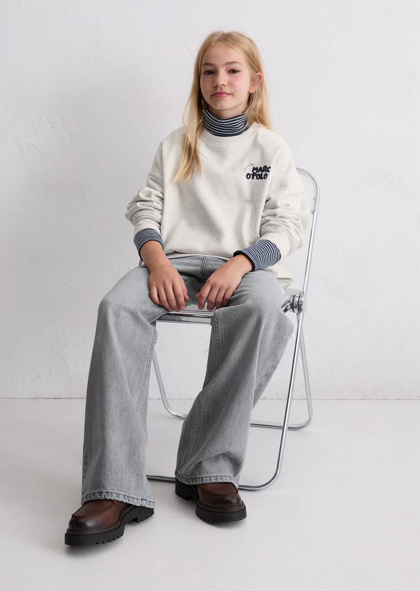 TEENS-GIRLS sweatshirt with logo embroidery on both sides