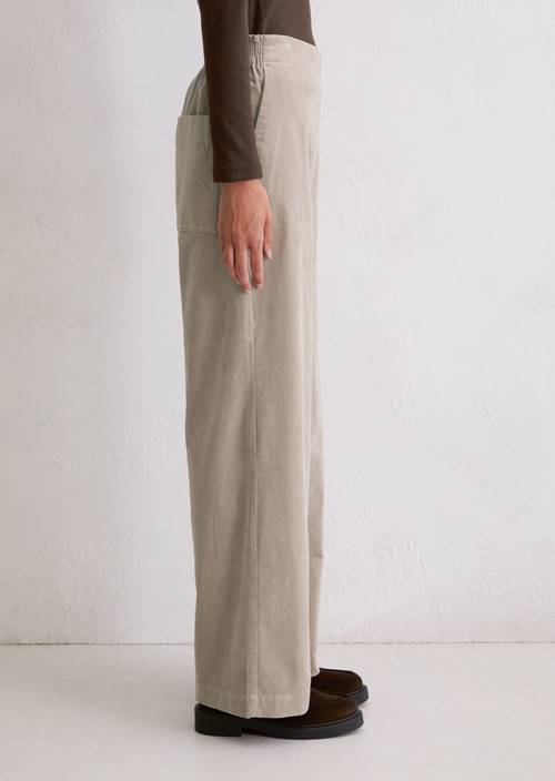 Velvet pants loose made from organic cotton stretch