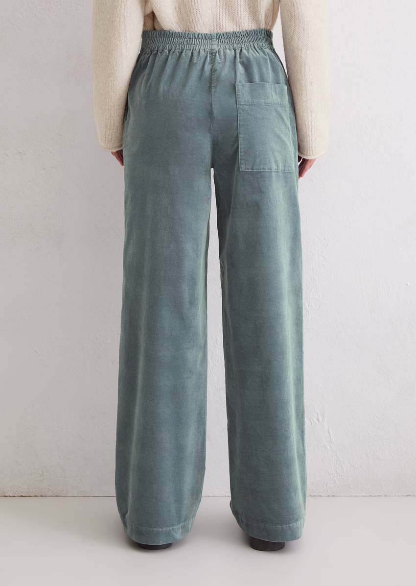 Velvet pants loose made from organic cotton stretch