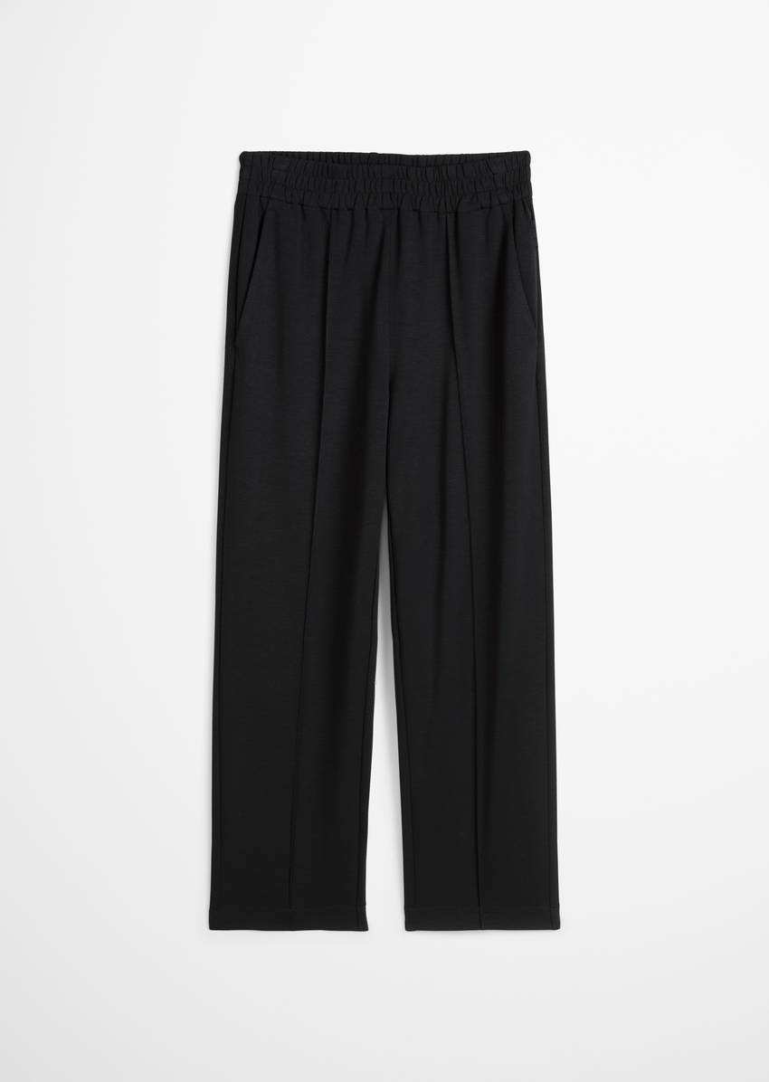 Tapered jersey pants made from interlock quality