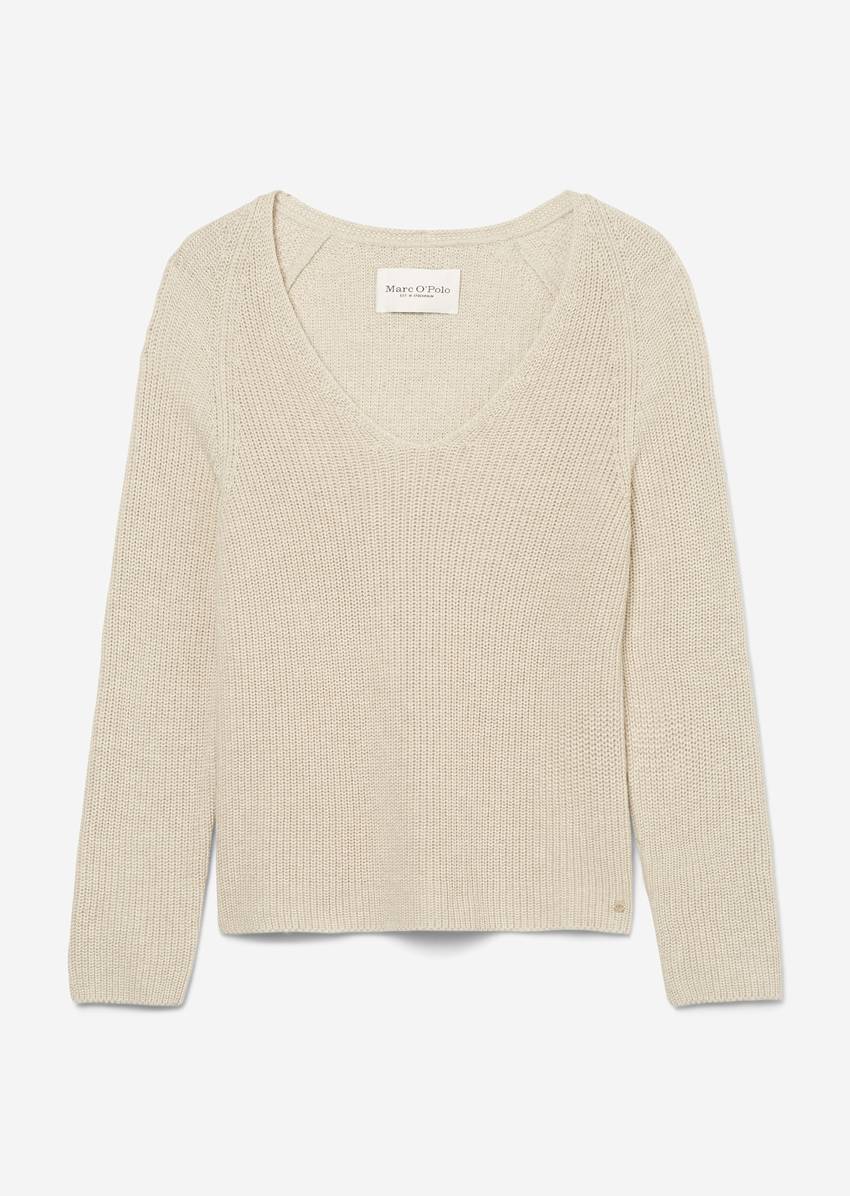 Sweater regular made from an organic cotton fabric