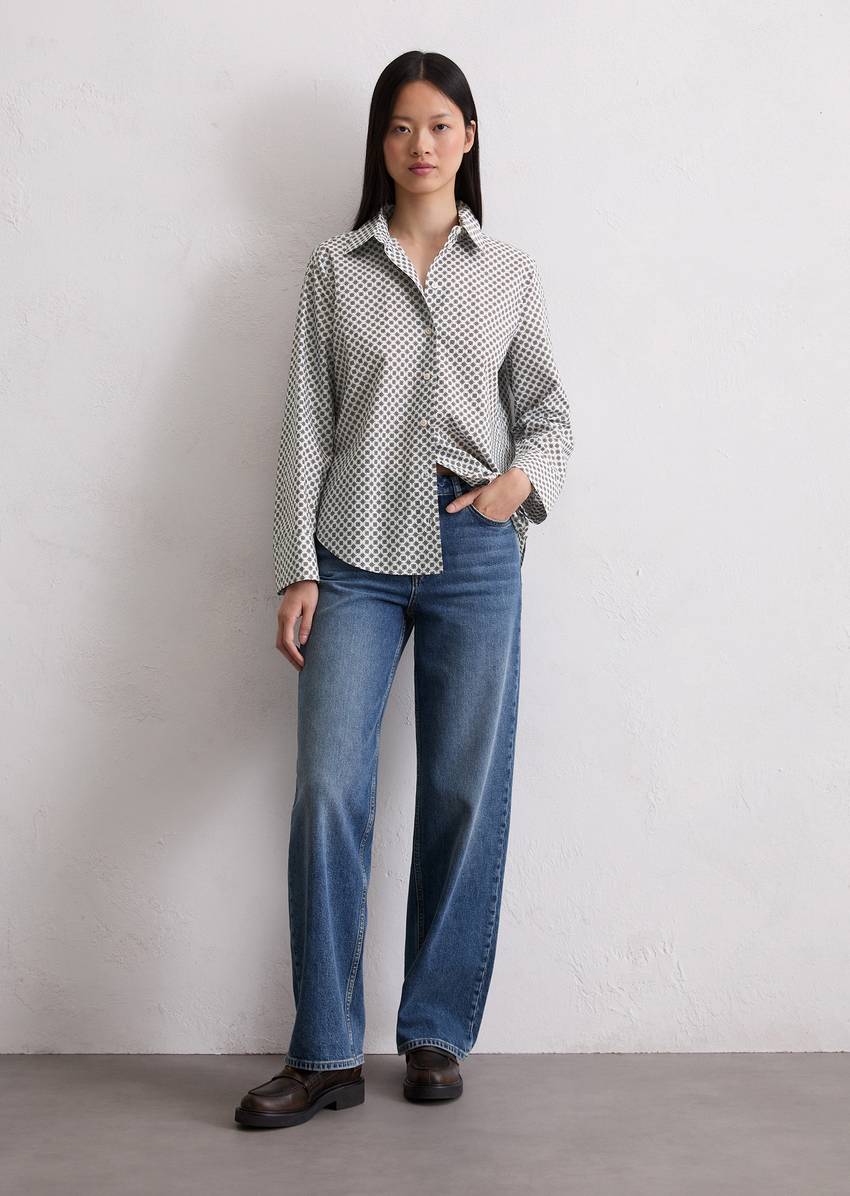 A-shape blouse made from papertouch poplin