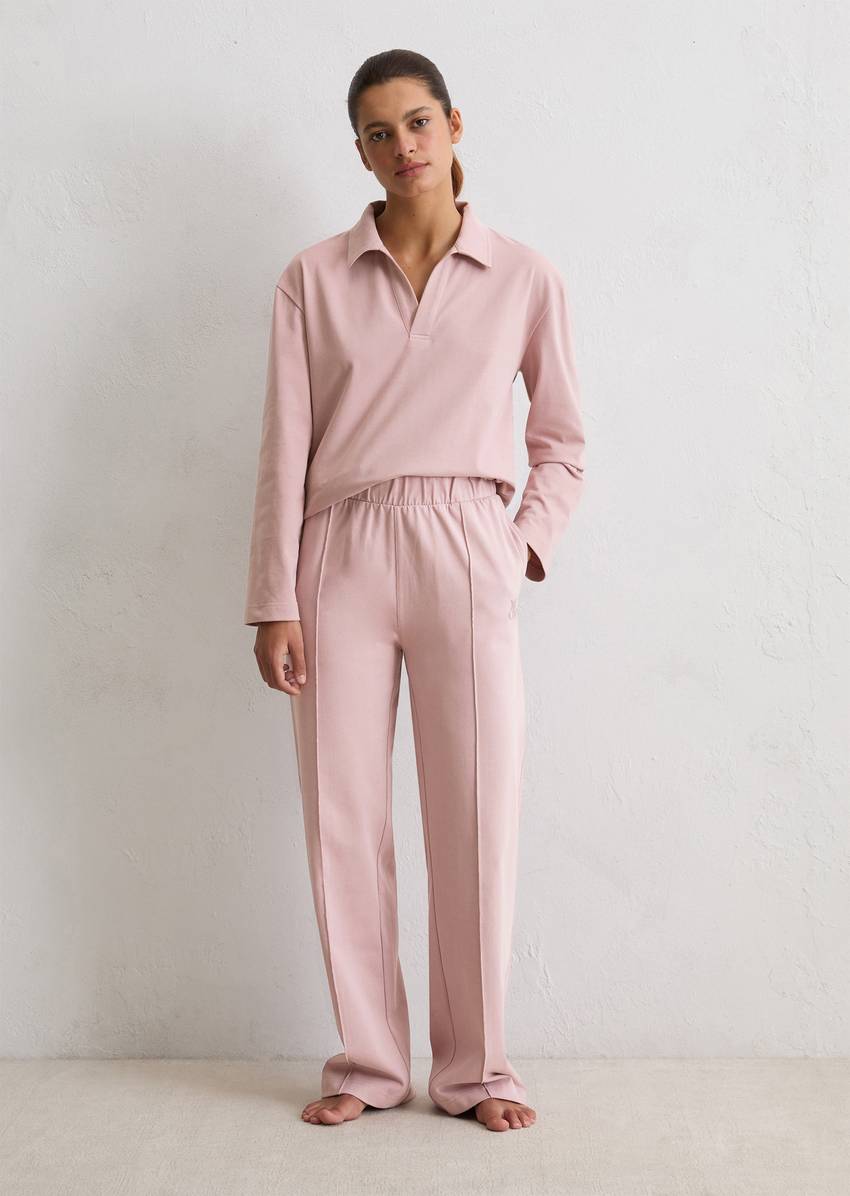 Regular lounge pants in heavyweight jersey