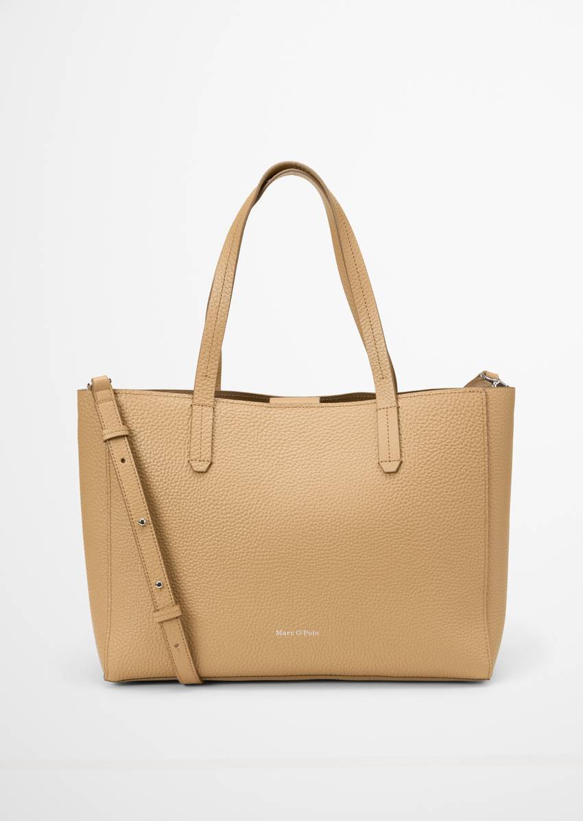 3-in-1 shopper medium made from grained cowhide