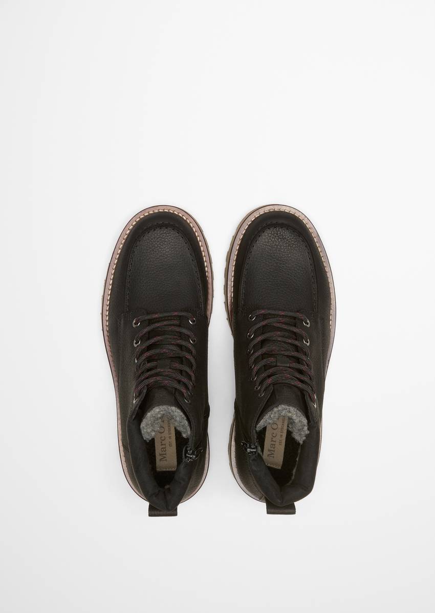 Lace-up boots model Jack with inside zipper