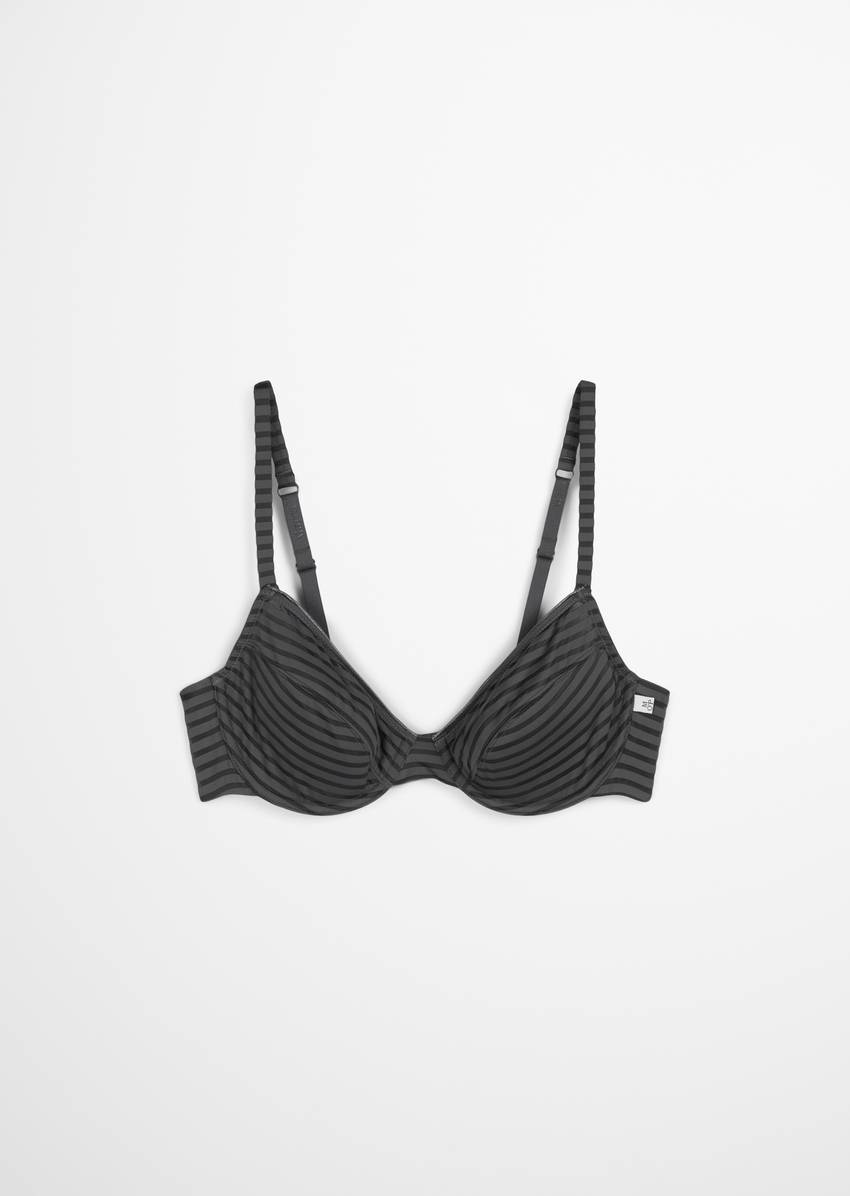 Underwired bra with stripe structure