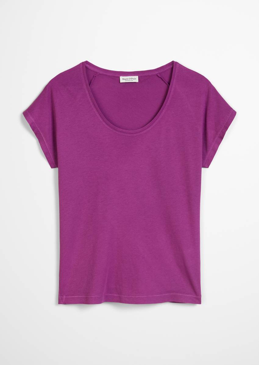 T-shirt regular made from a viscose/organic cotton blend