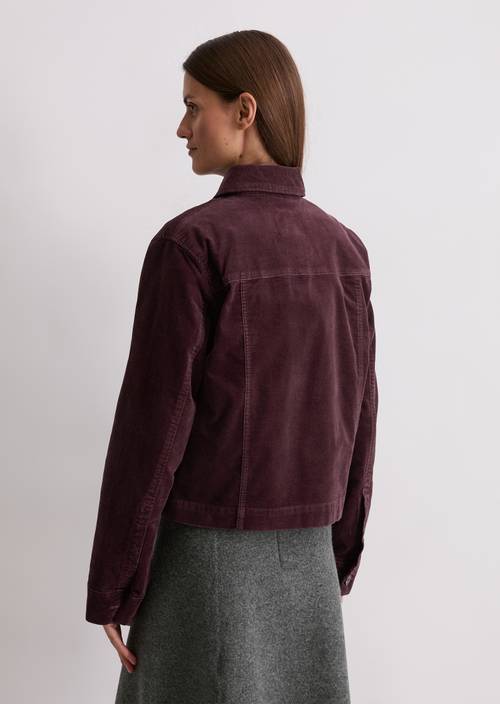 Velvet jacket regular made from organic cotton-viscose stretch