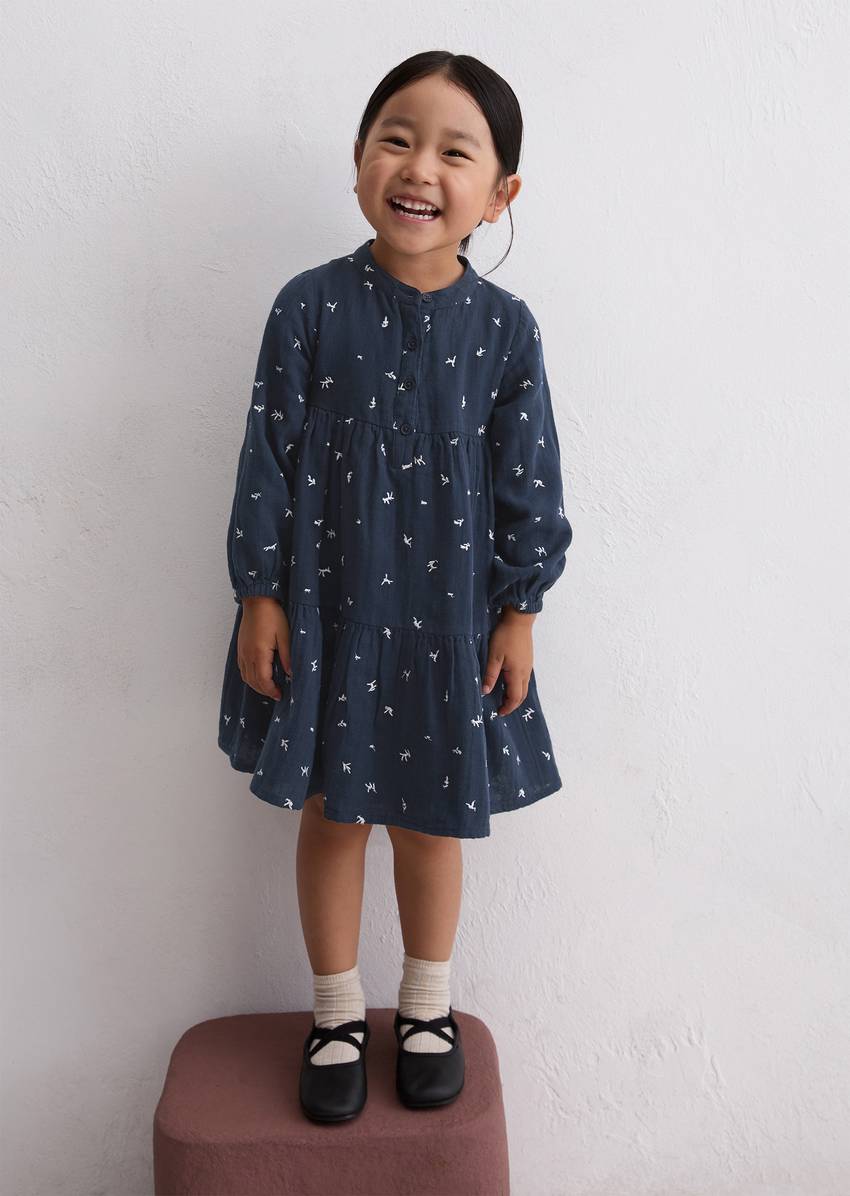 KIDS-GIRLS dress Made from soft organic cotton muslin