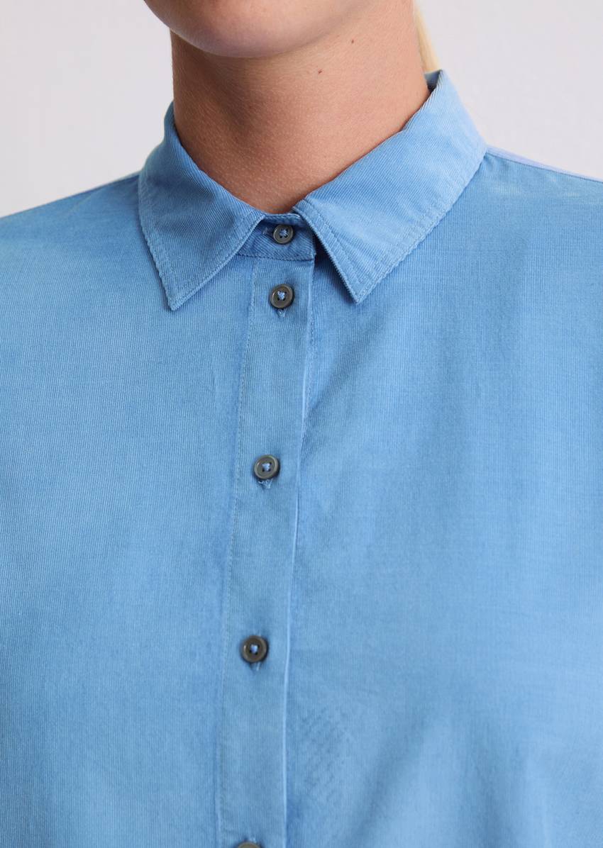 Blouse in velvety corduroy quality