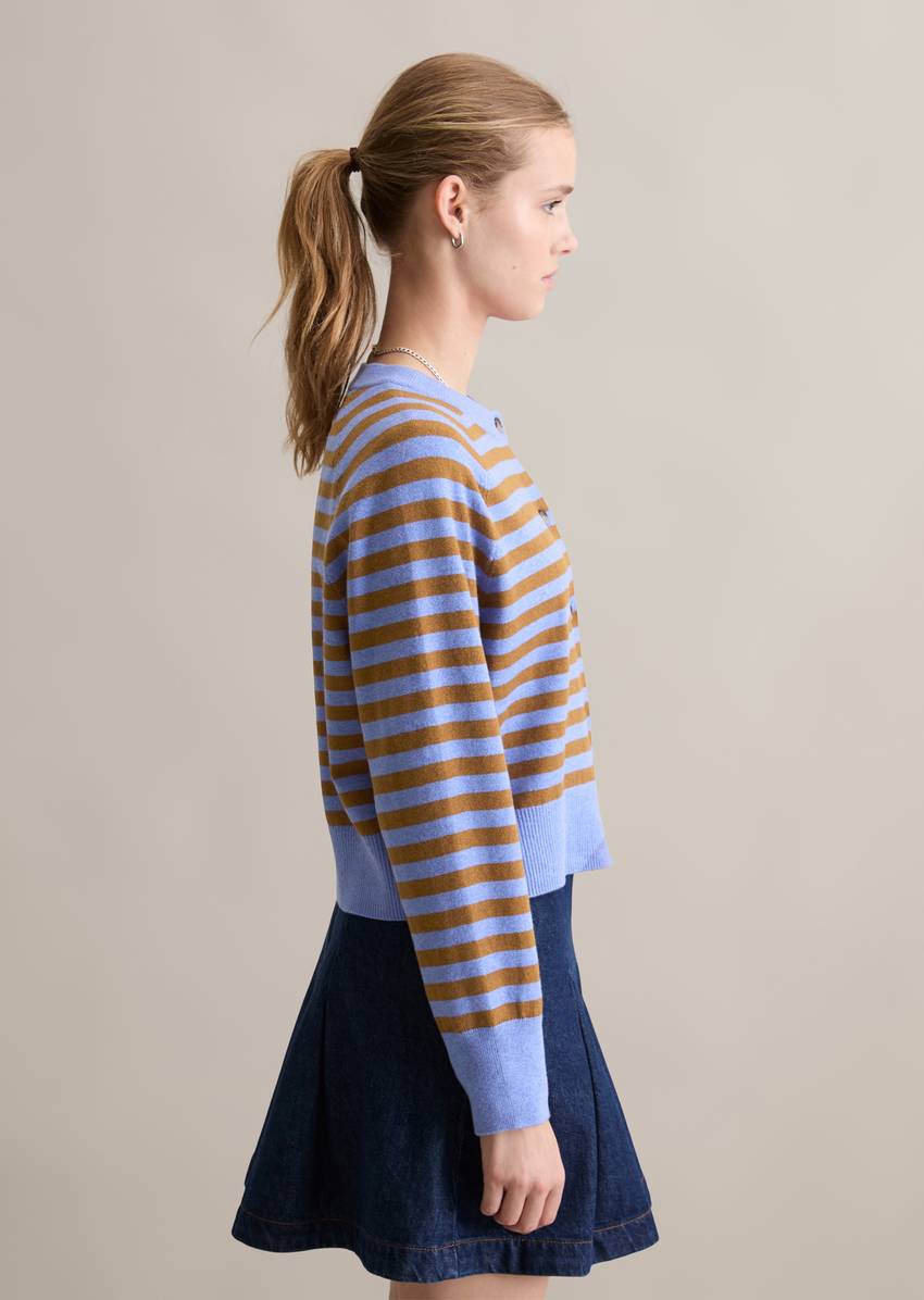 Cardigan regular made from soft cotton stretch