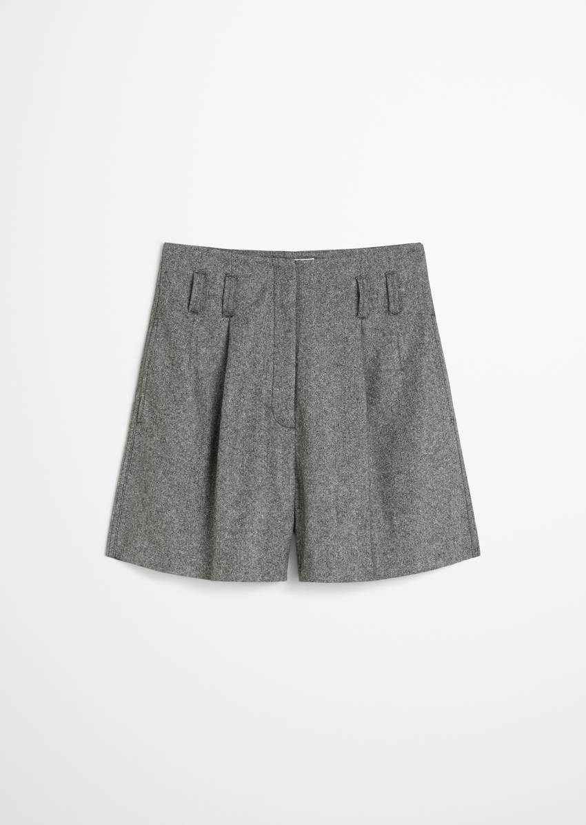 Tweed shorts regular made from a virgin wool mix