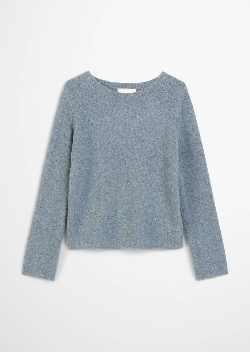 Bouclé sweater regular made from a virgin wool/alpaca wool mix