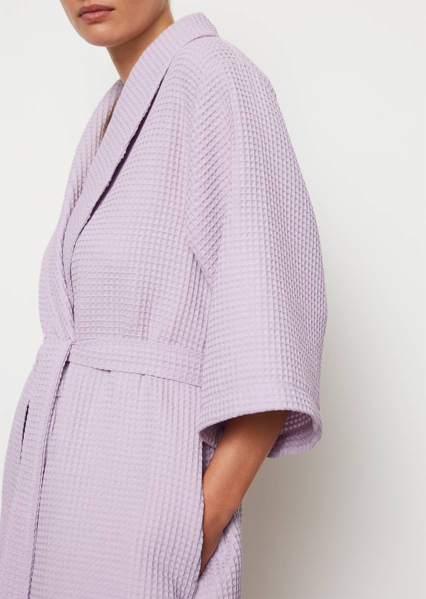 Ladies' bathrobe model Essential from waffle piqué