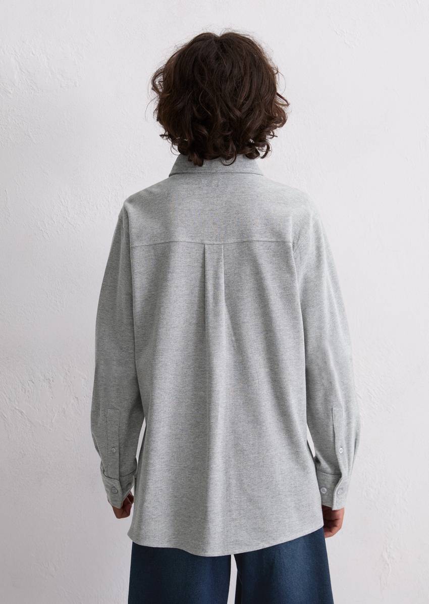 TEENS-BOYS shirt with yarn-dyed check pattern