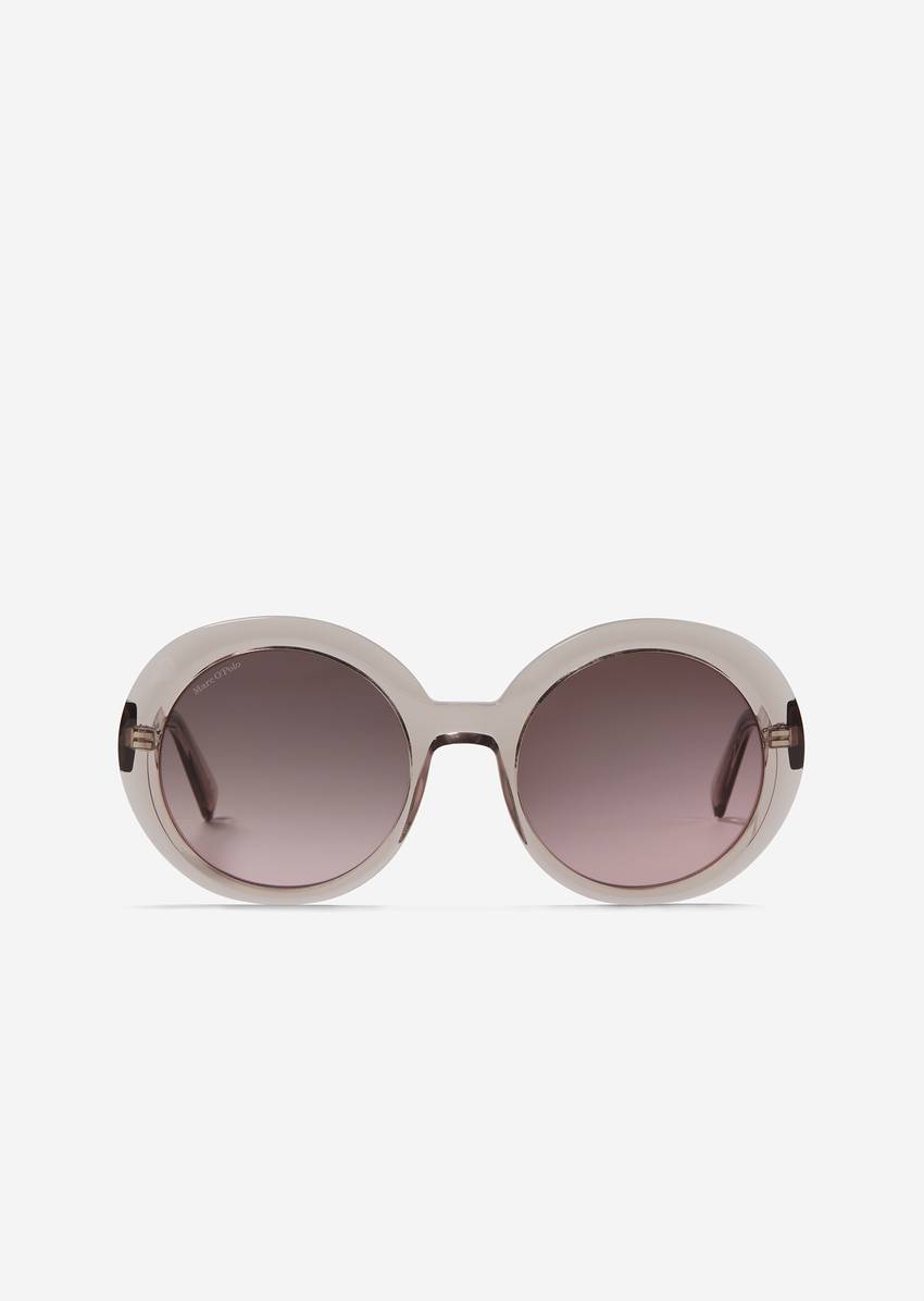 Women's sunglasses made from transparent organic acetate