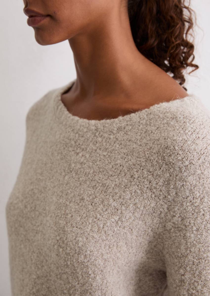 Bouclé sweater regular made from a virgin wool/alpaca wool mix