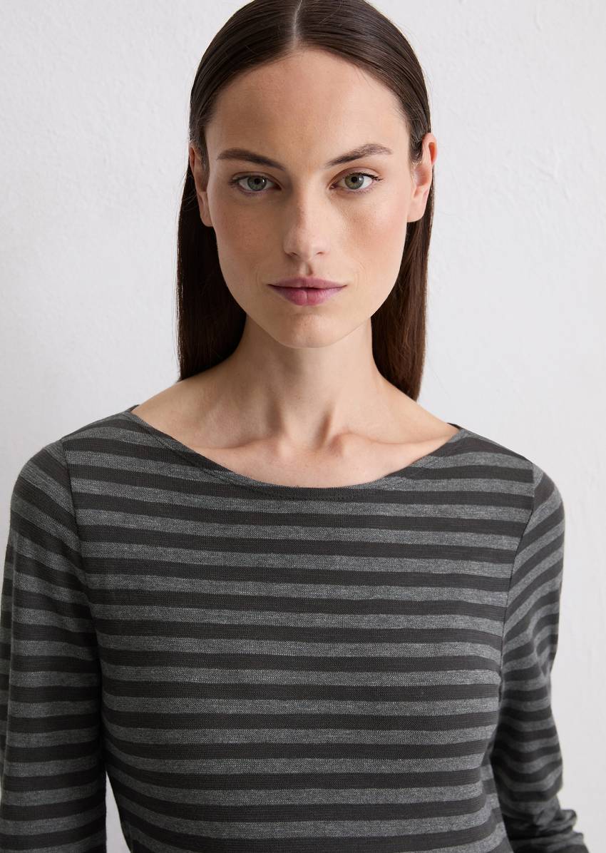 Striped longsleeve regular made from slub jersey