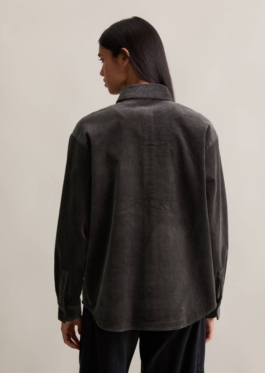 Relaxed blouse made from medium-weight corduroy stretch