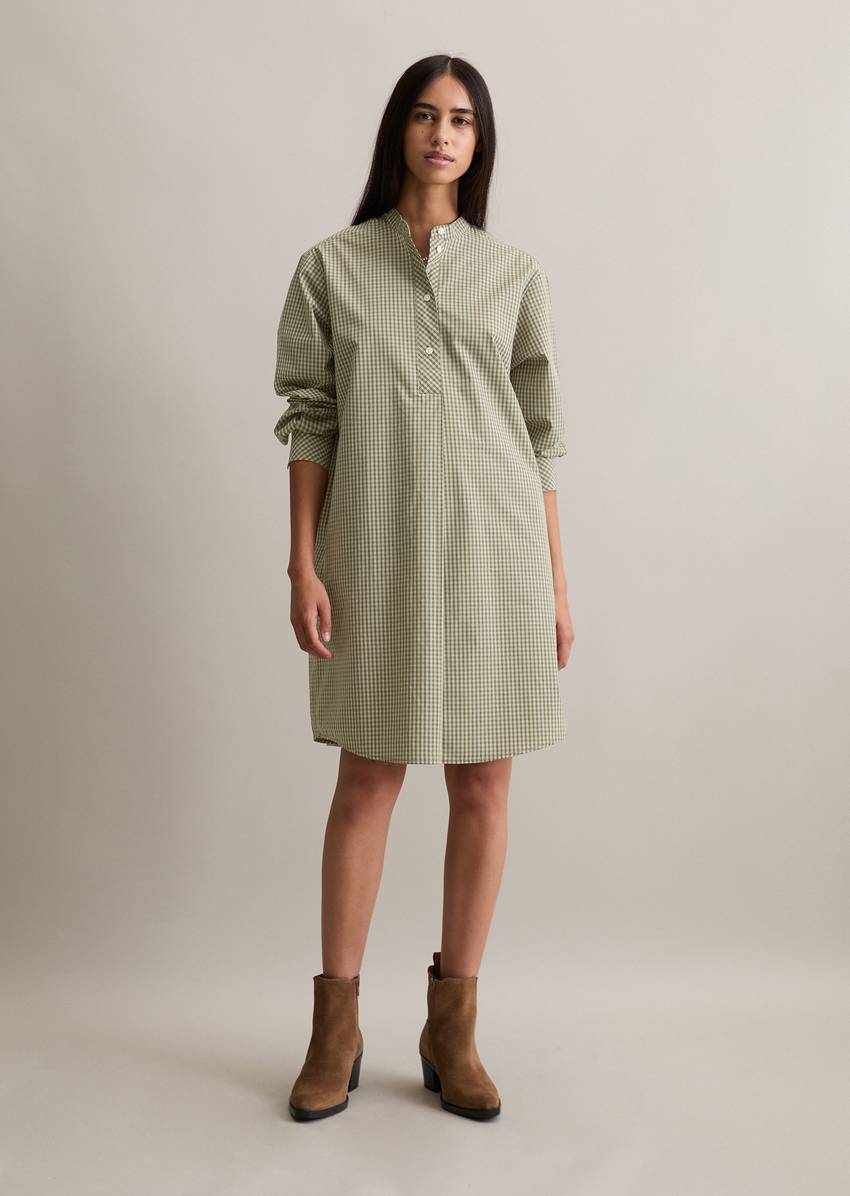 Check dress relaxed made from papertouch poplin