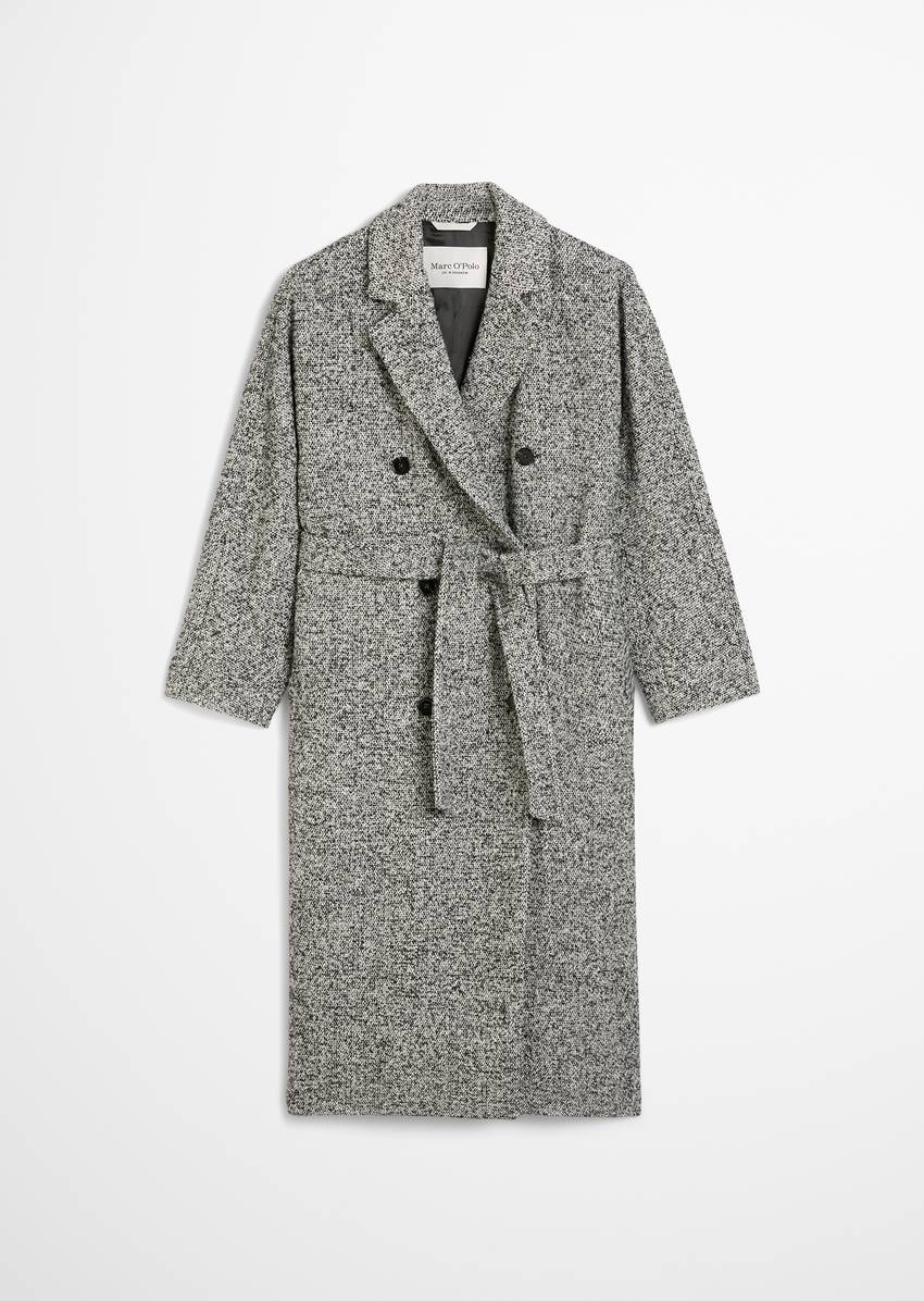 Bouclé wool coat relaxed made from a recycled wool-polyester mix