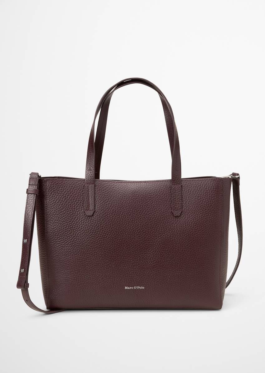 3-in-1 shopper medium made from grained cowhide