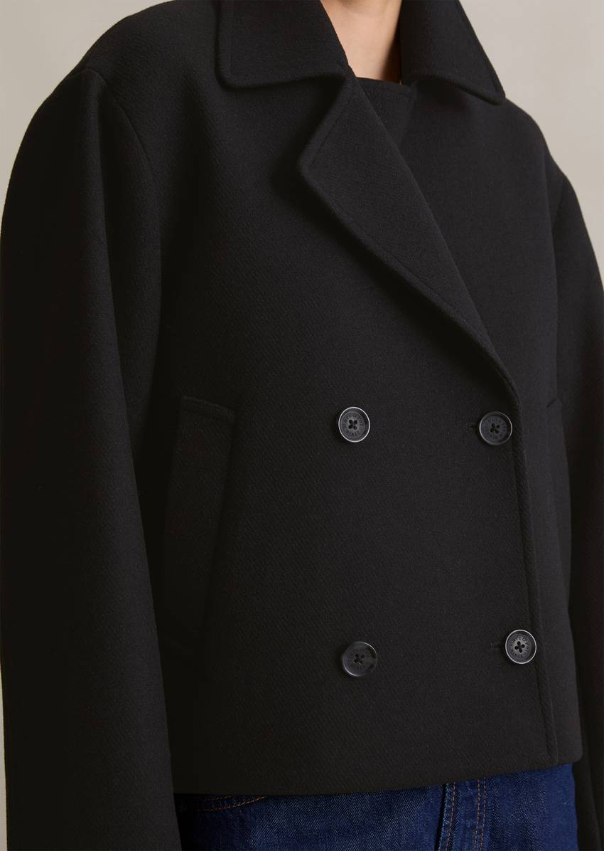 Caban jacket relaxed with recycled wool