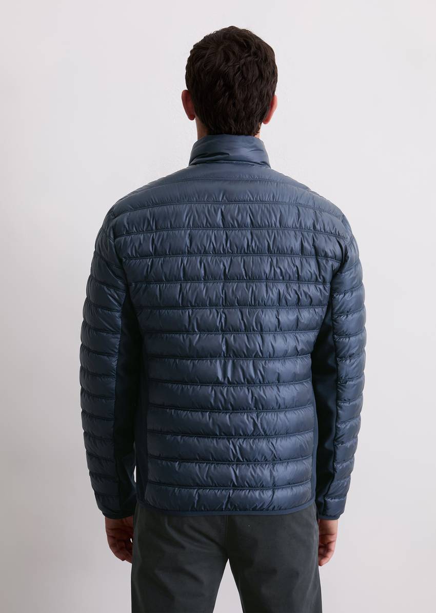 Quilted jacket regular with softshell inserts
