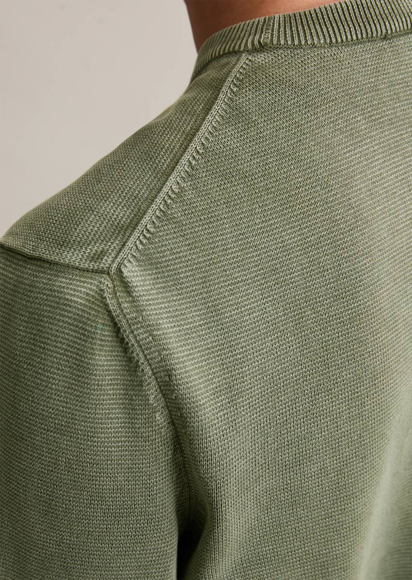 Garment dye sweater regular made from pure organic cotton