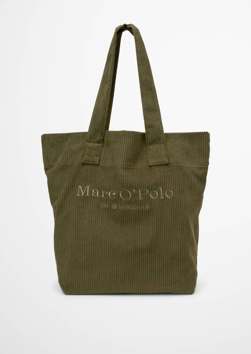 Shopper medium made from organic cotton corduroy