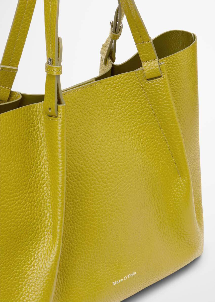 Shopper medium made from grained cowhide