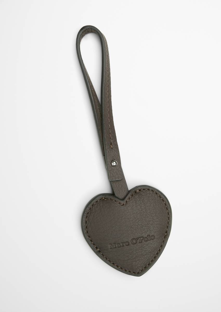 Key fob with leather heart