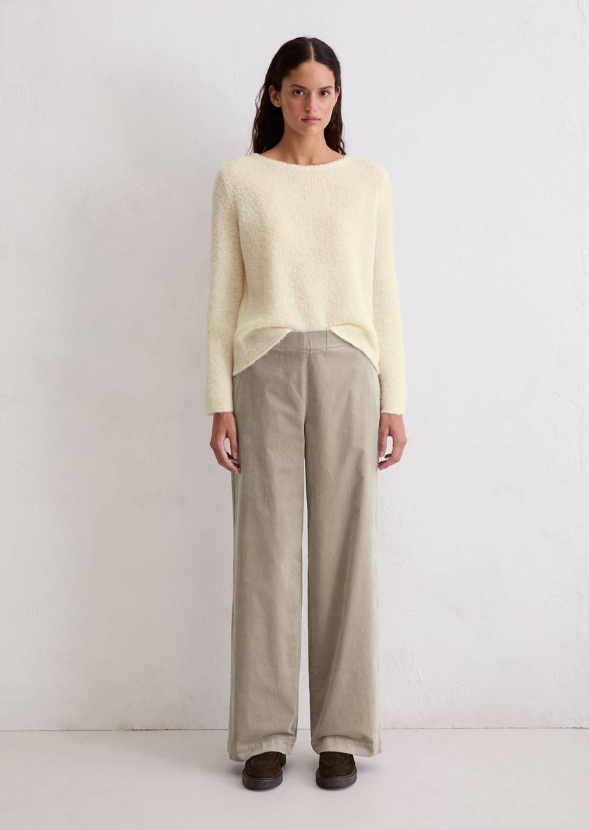 Bouclé sweater regular made from a virgin wool/alpaca wool mix