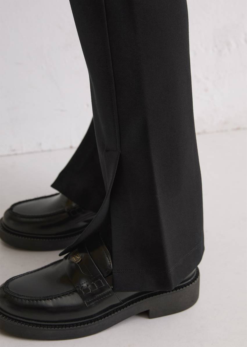 Relaxed jersey pants with wide waistband