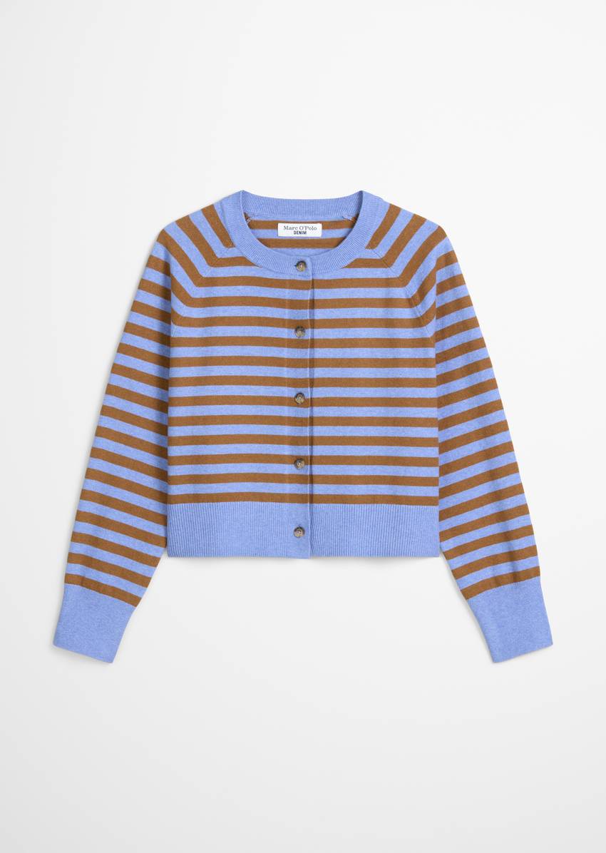 Cardigan regular made from soft cotton stretch