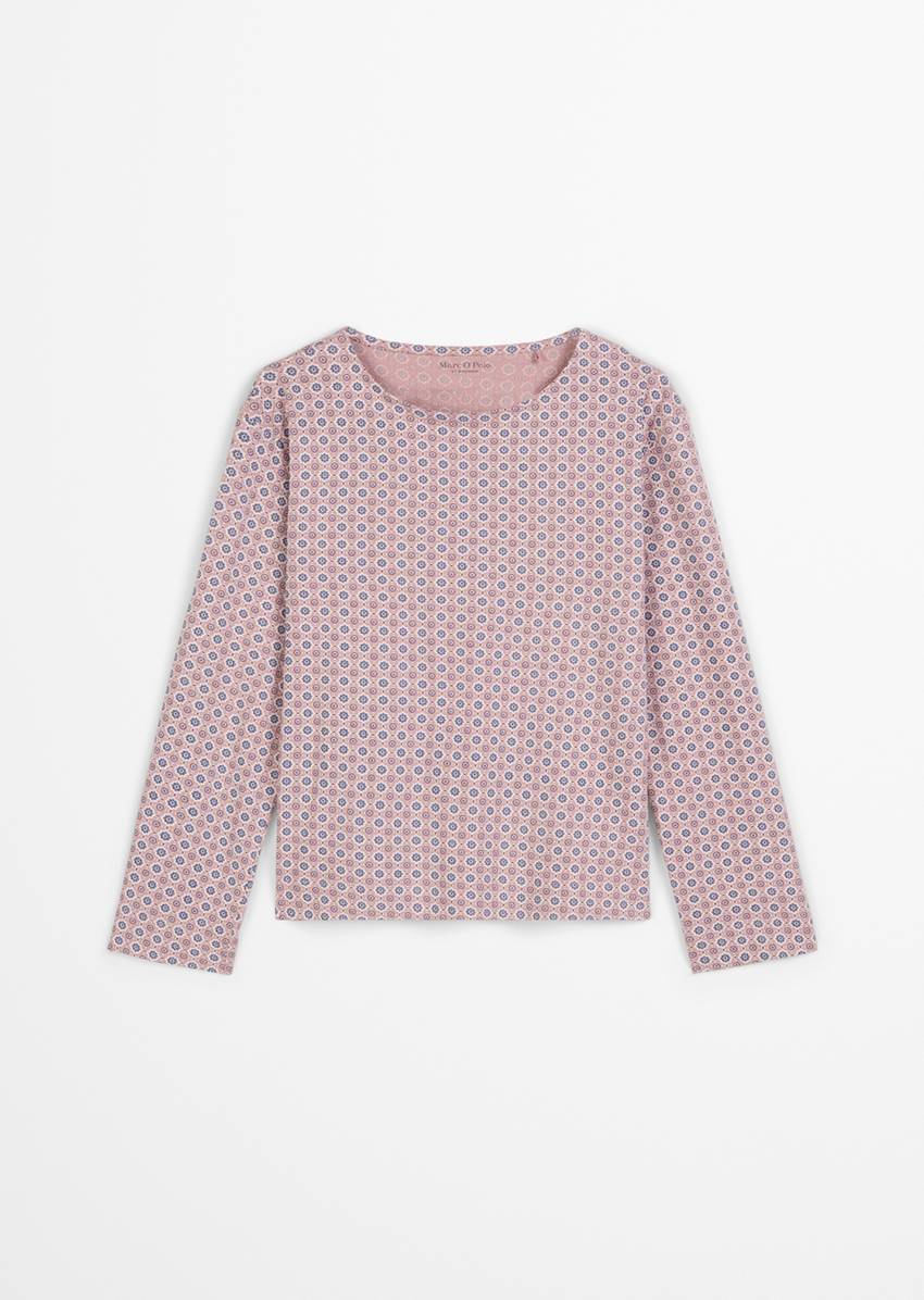 Long-sleeved lounge shirt made from organic cotton jersey