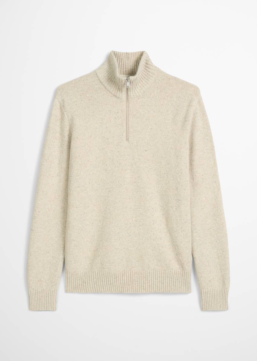 Troyer regular made from speckled tweed yarn