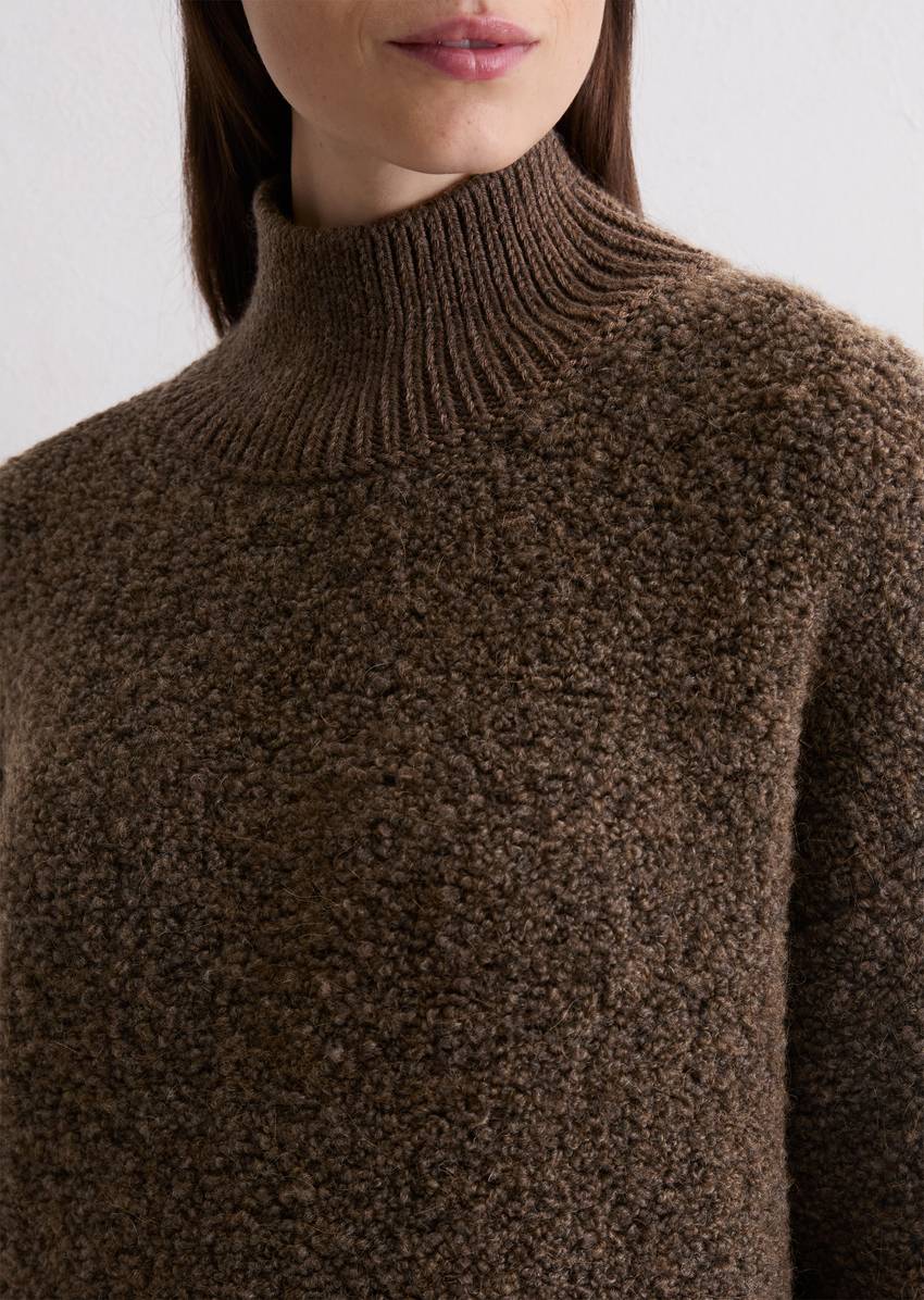 Bouclé sweater regular made from a virgin wool/alpaca wool mix