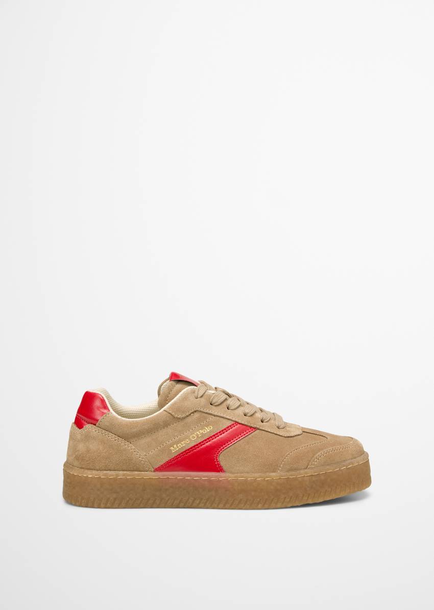Sneaker made from soft suede