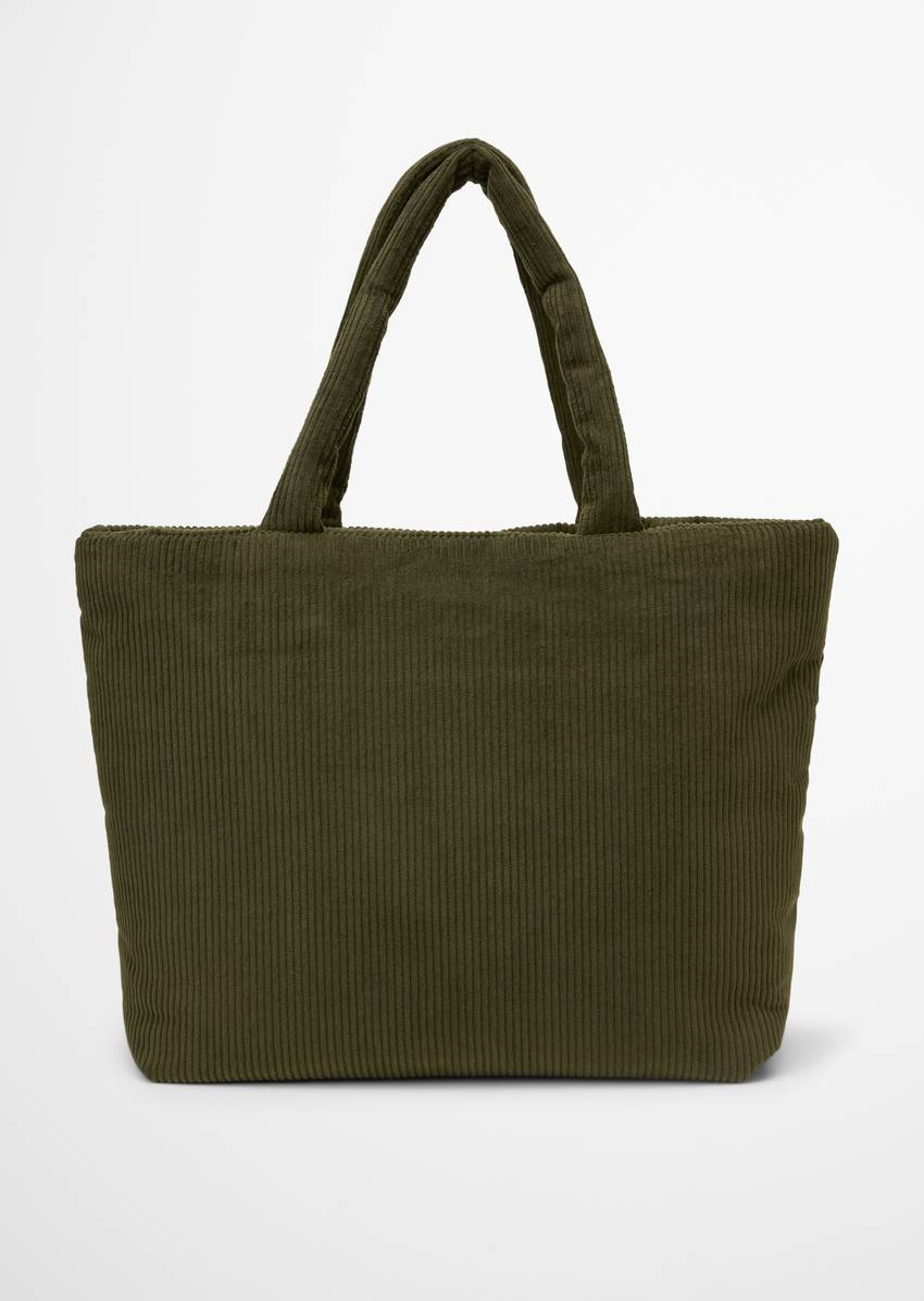 Shopper medium made from soft organic cotton corduroy