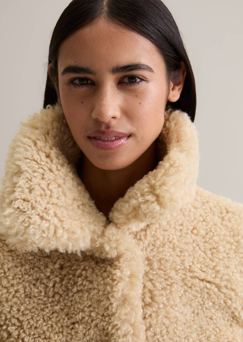 Teddy jacket regular made from soft curly plush