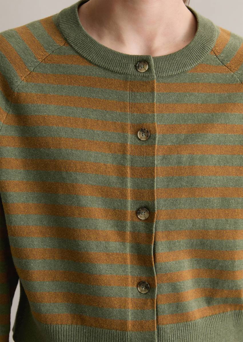 Cardigan regular made from soft cotton stretch